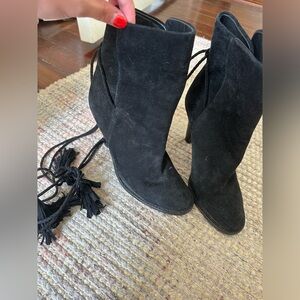 Black heel boots